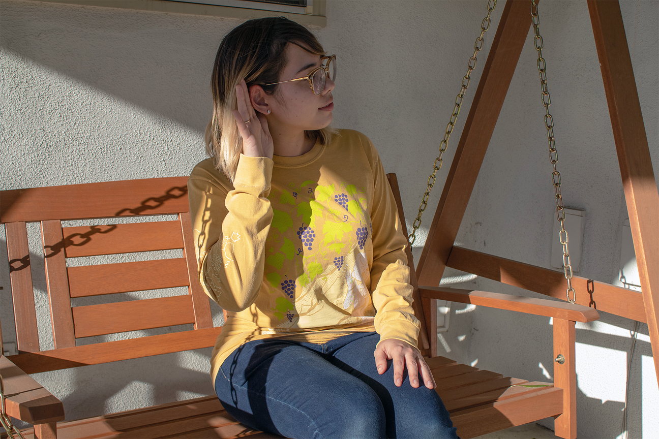 "heard on the grapevine" long sleeve shirt