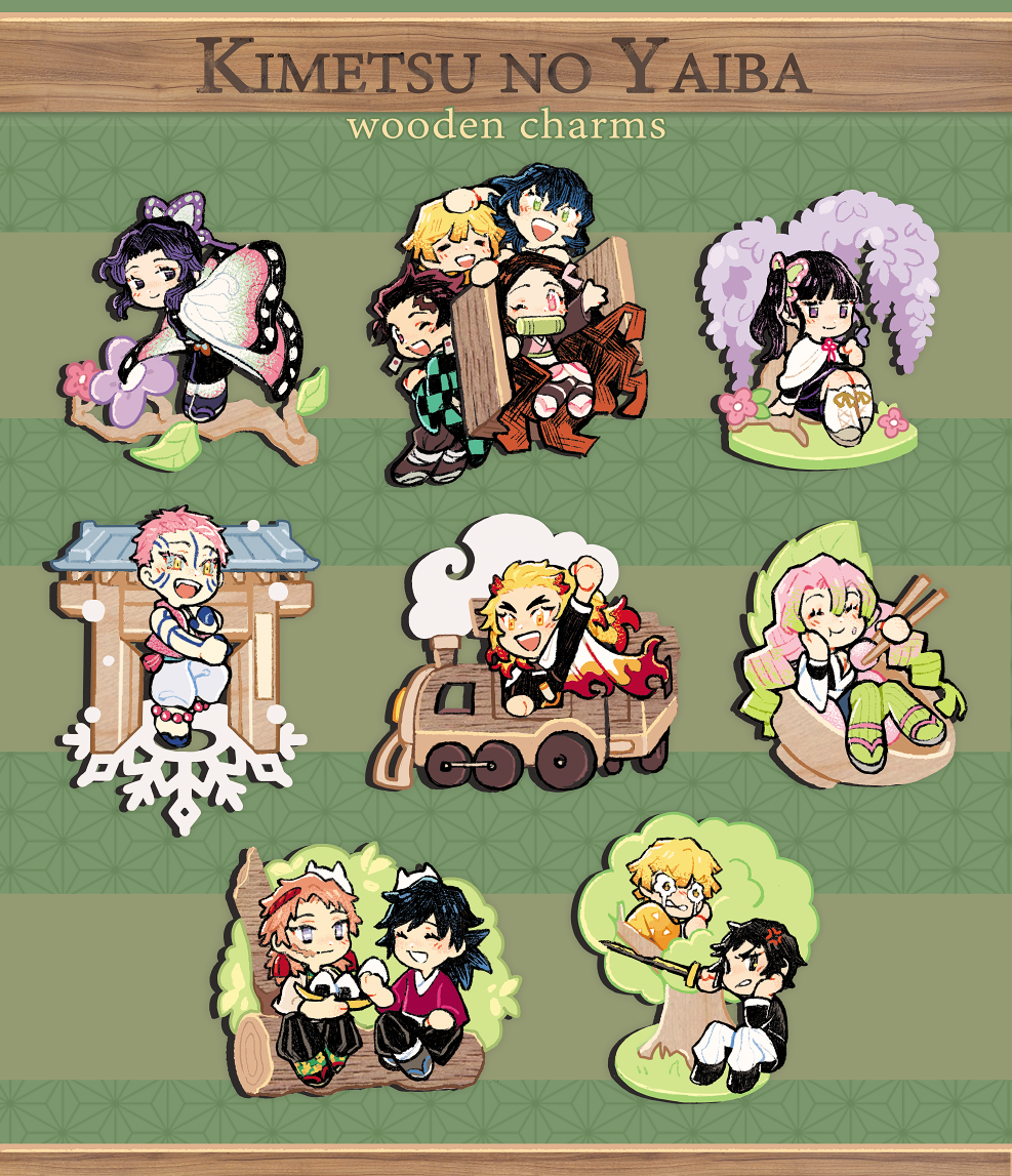 kny wooden charms
