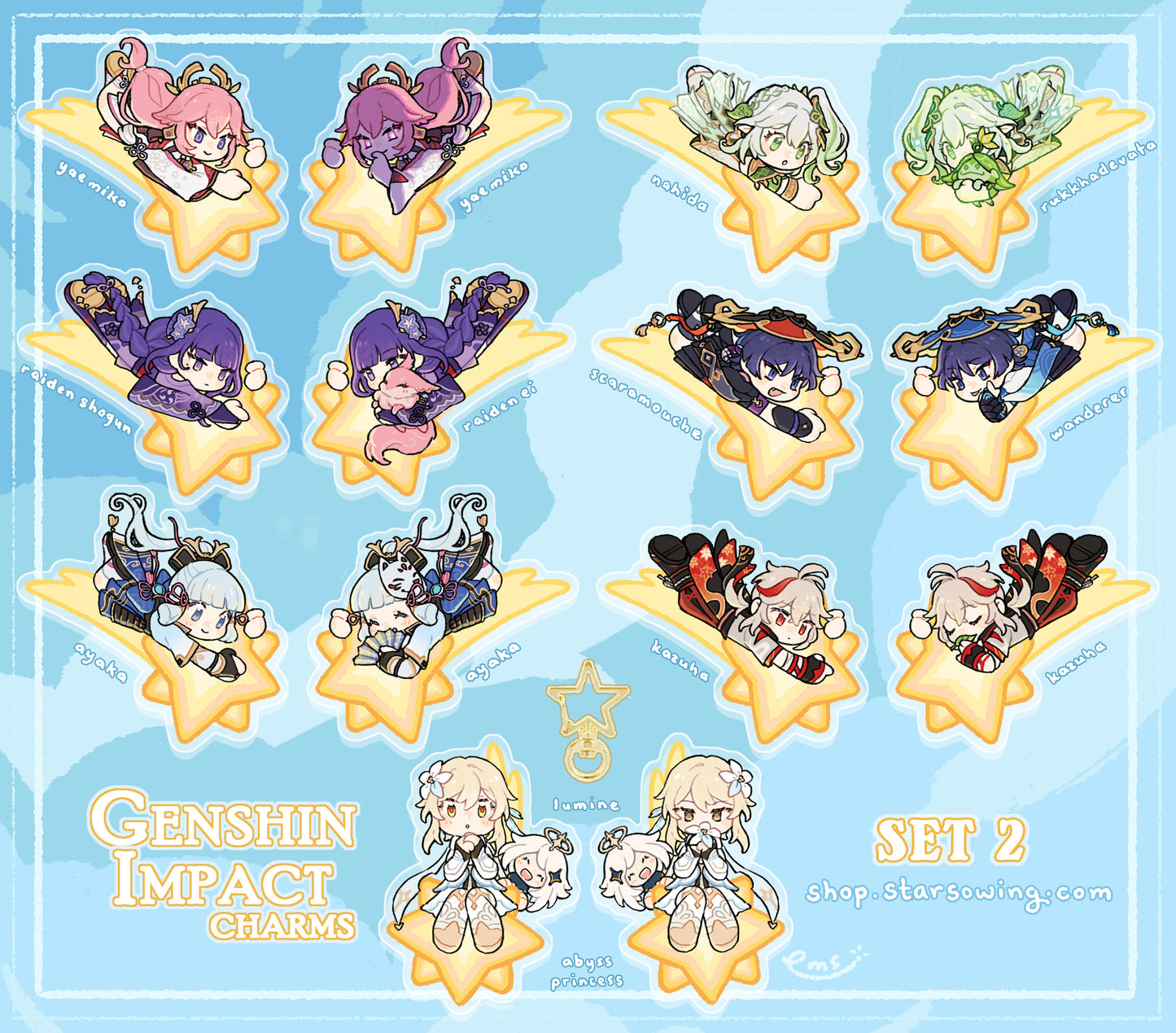 genshin impact wish charms set 2