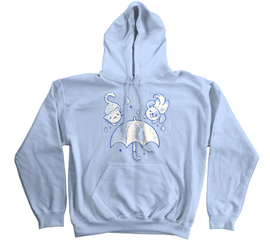 "raining cats and dogs" hoodie